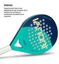 Raquette de Padel IANONI pour débutant - Surface en fibre de carbone avec noyau en mousse flexible à mémoire EVA