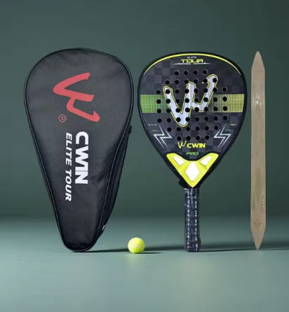Raquette de padel CWIN pour professionnel - Poignée en fibre de carbone offrant une prise confortable et sûre