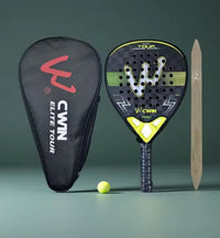 Raquette de padel CWIN pour professionnel - Poignée en fibre de carbone offrant une prise confortable et sûre